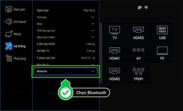 Kết nối TV thông minh với loa bluetooth