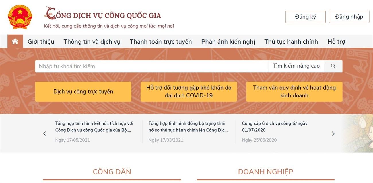 Cách nộp thuế cá nhân, phí trước bạ xe máy trên Cổng DVC Quốc gia