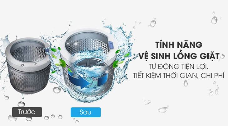 Cách sử dụng chế độ vệ sinh lồng giặt trên máy giặt cực đơn giản