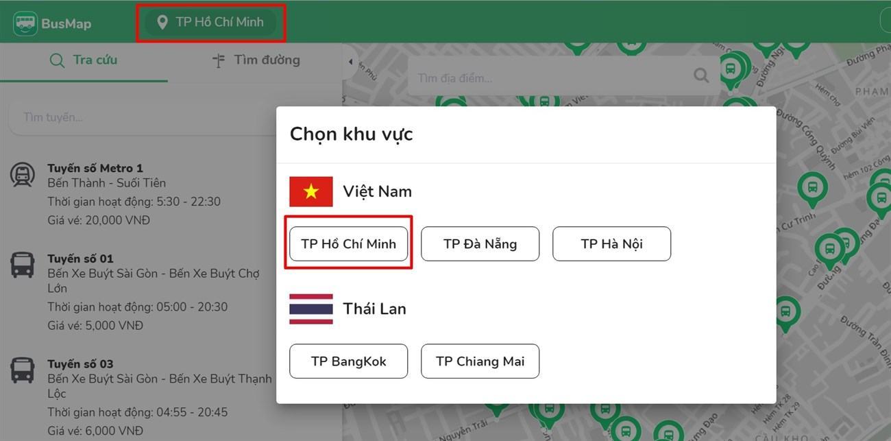 Chọn vị trí