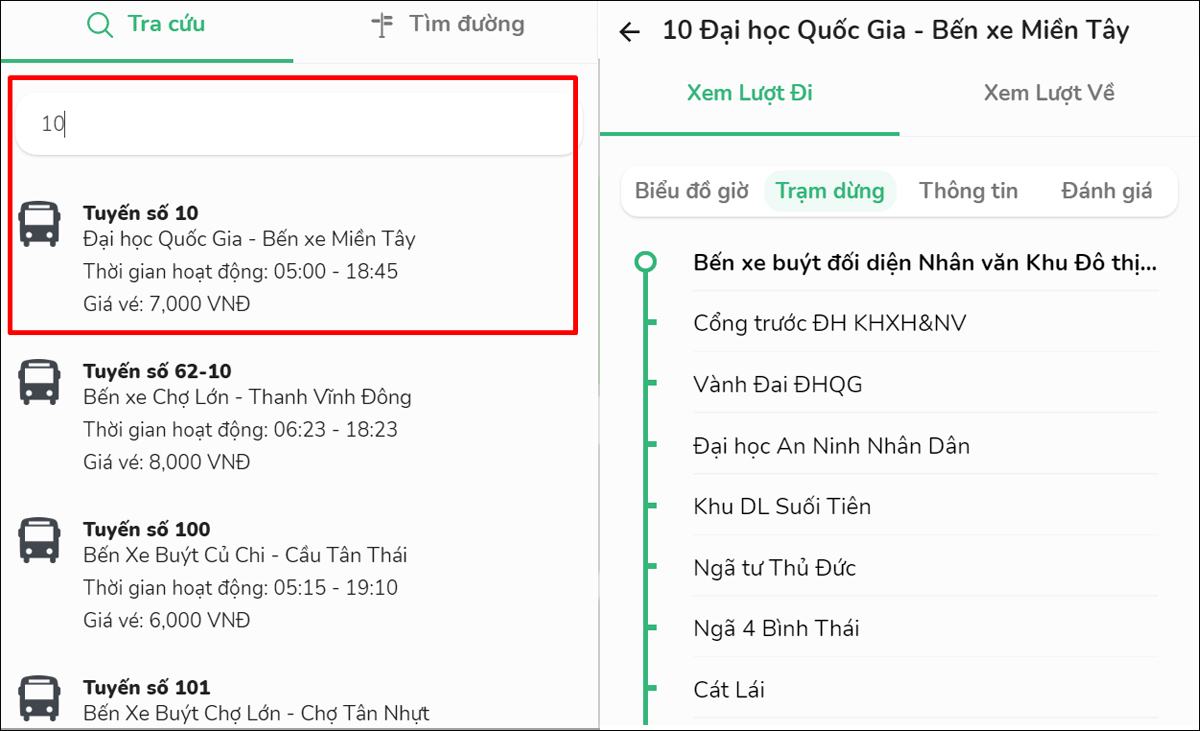 Tìm kiếm tuyến đường