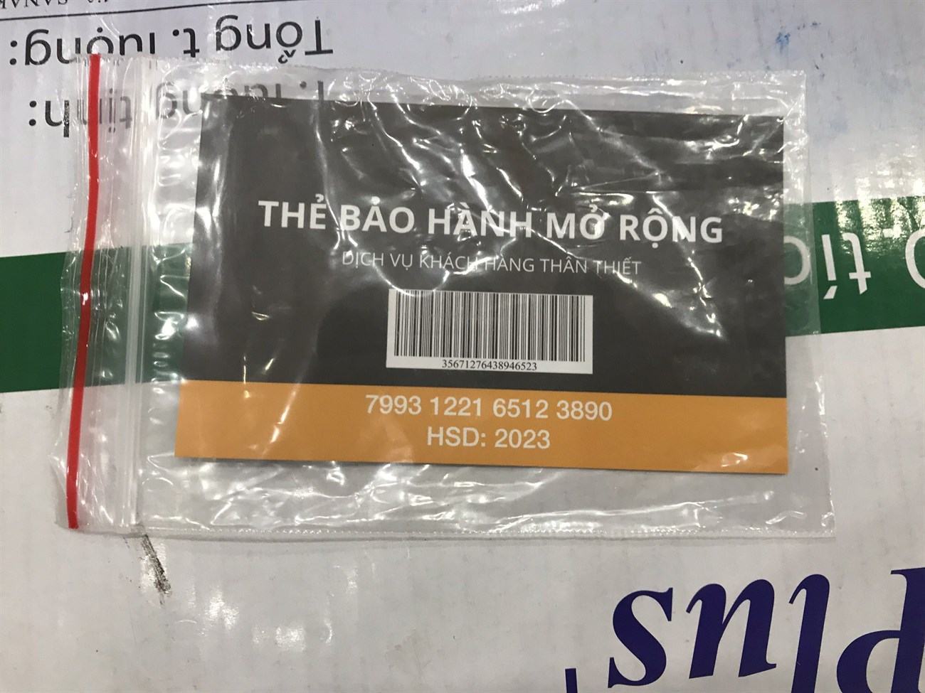 thẻ bảo hành giả 