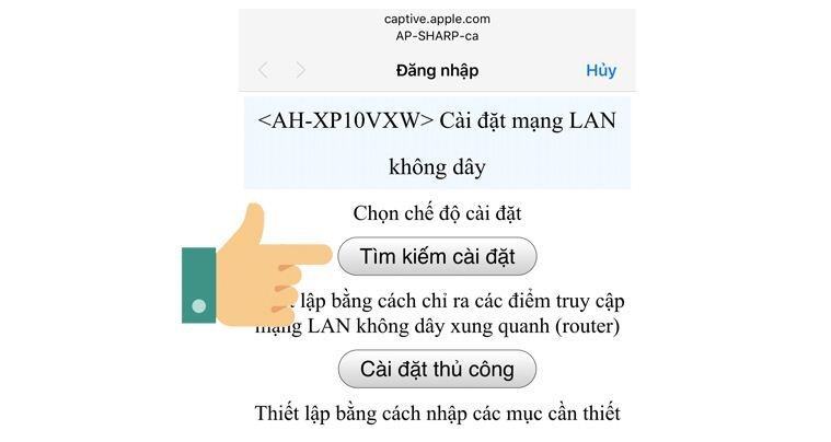 Nhập mật khẩu, bạn chọn tìm kiếm và cài đặt.