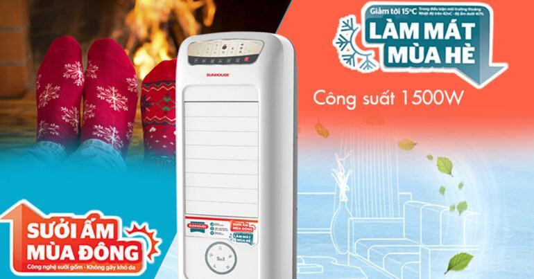 Quạt điều hòa 2 chiều - Máy sưởi, máy làm mát không khí Sunhouse