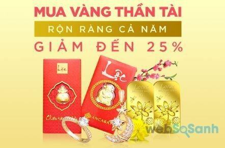 Mua vàng thần tài cả năm giảm 25%