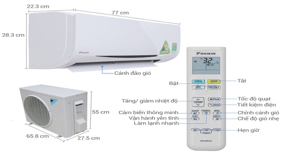 Tính năng nổi bật của điều hòa 2 chiều 12000 btu Daikin FTXM35HVMV