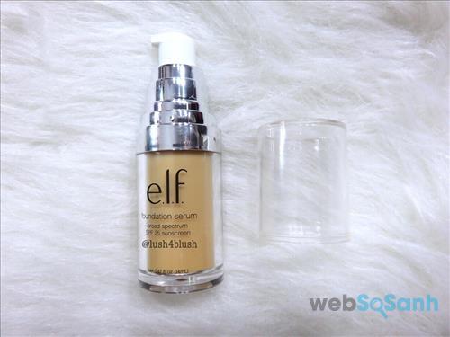 Các bạn da khô có thể chọn Elf Cosmetics Beautifully Bare Foundation Serum, chất lượng tốt mà giá cả lại phải chăng.