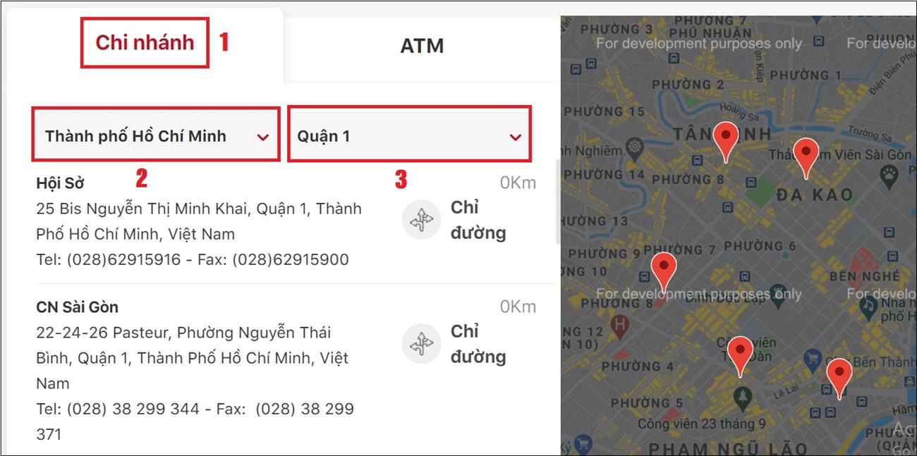 Hệ thống chi nhánh, phòng giao dịch, ATM của HDBank 