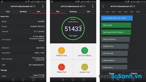 Dù mạnh mẽ nhưng hiệu năng của Huawei Mate S vẫn rất khó cạnh tranh với các smartphone Android hàng đầu hiện nay.