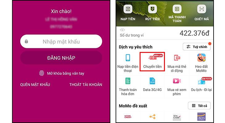 Hướng dẫn cách chuyển tiền bằng ví điện tử MoMo cực nhanh chóng