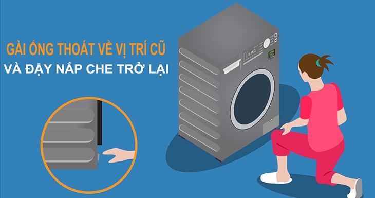 Đặt lại vị trí và phủ lại.