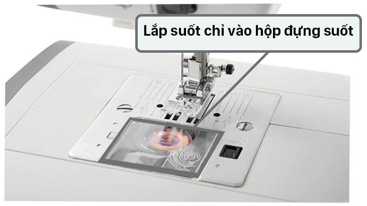 Cách lắp suốt chỉ vào hộp suốt chỉ