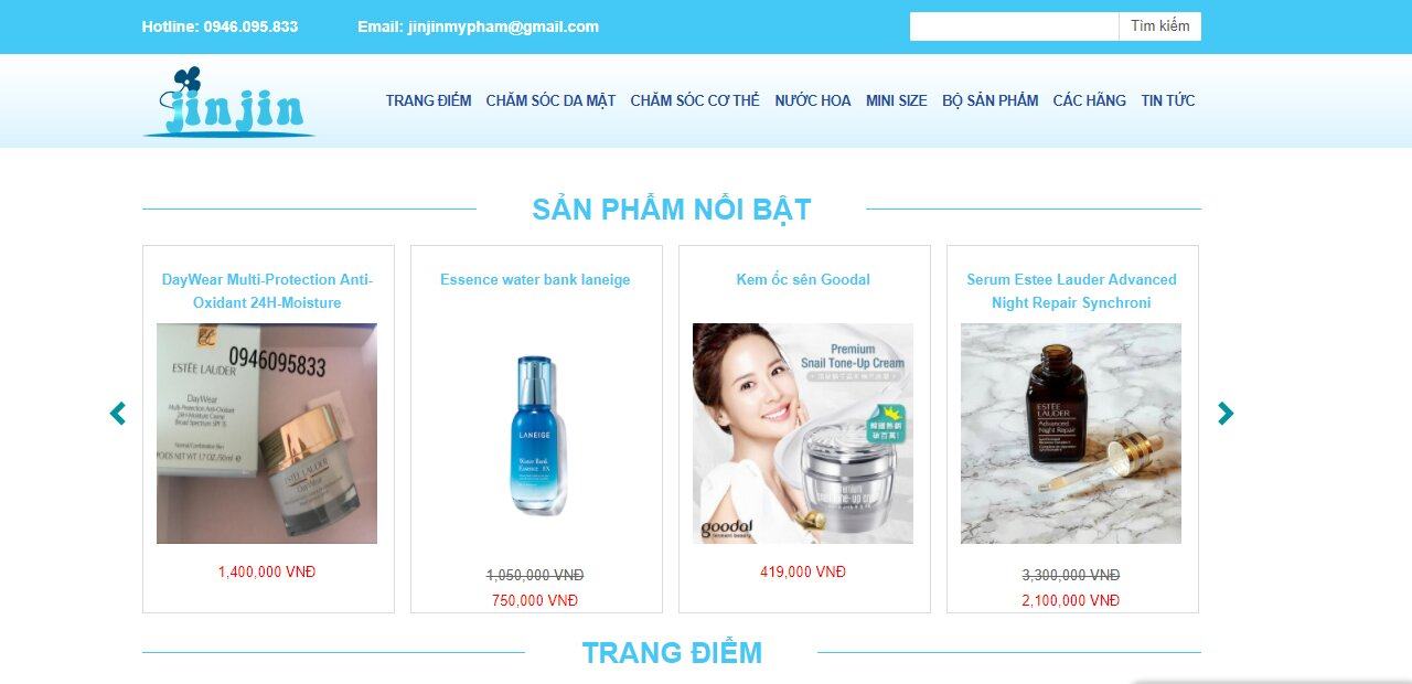 Jinjinmypham.com – Địa chỉ mua mỹ phẩm uy tín từ các thương hiệu mỹ phẩm nổi tiếng nhất