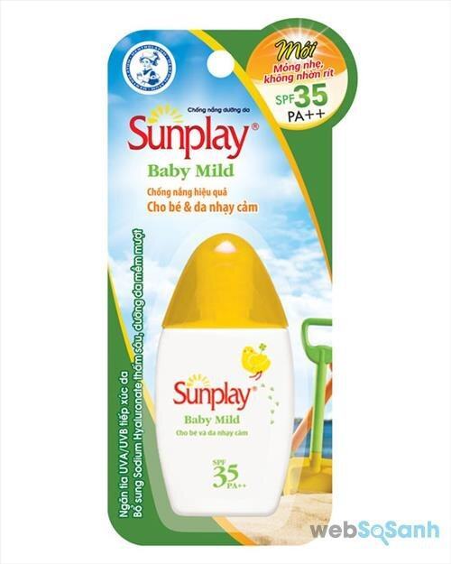 Review kem chống nắng cho bé và da nhạy cảm Sunplay Baby Mild SPF35, PA++