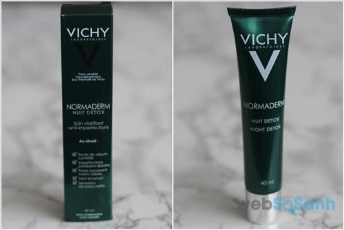 Review kem dưỡng da ban đêm Vichy Normaderm Night Detox – se khít lỗ chân lông, giảm nhờn hiệu quả