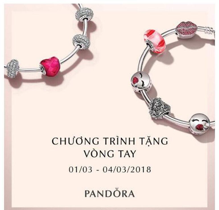 Khuyến mãi trang sức Pandora ngày 8/3