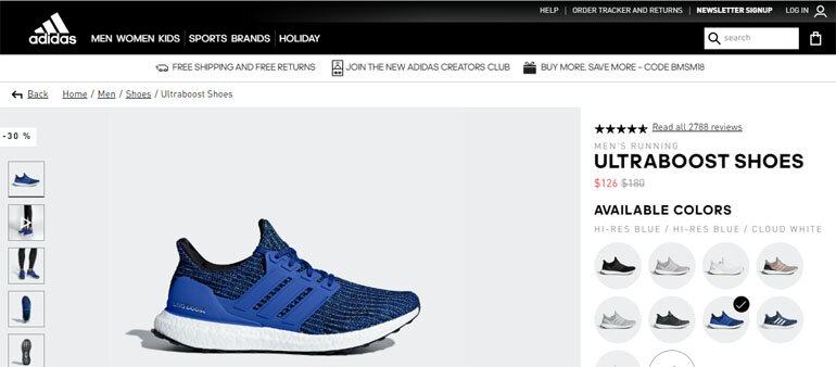 Giày Adidas chính hãng giảm giá khủng tới 50% ngày Black Friday 2018