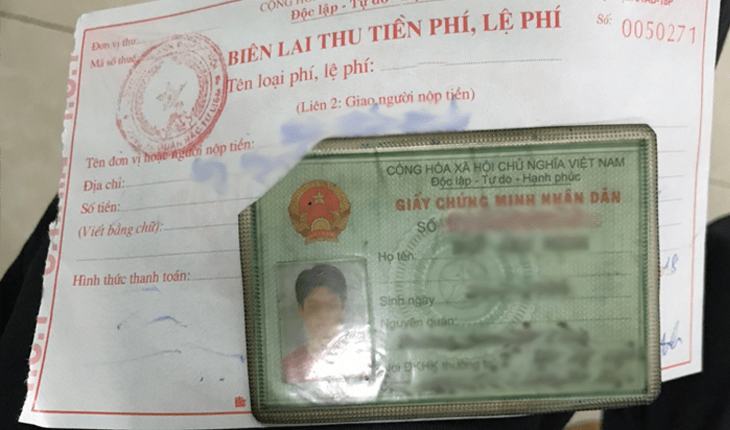 Thẻ ID bị cắt góc