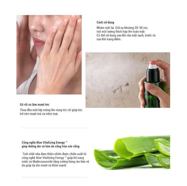 So sánh Xịt khoáng trà xanh Innisfree và Xịt khoáng Aloe Revital Skin Mist