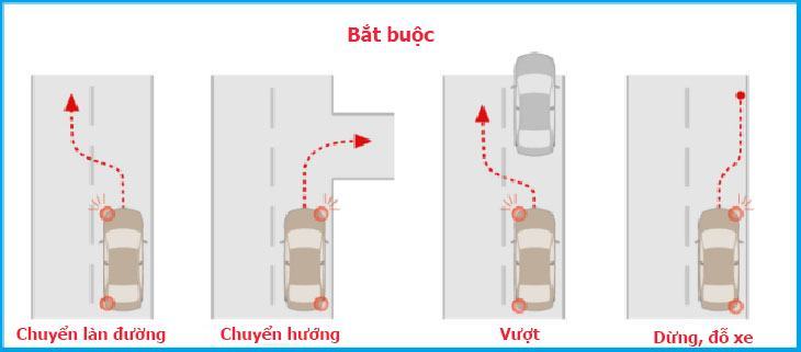     Trong trường hợp cần bật xi nhan