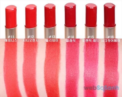 Mamonde - True Color Lipstick - bộ sưu tập mới có 20 màu nhưng có một số tông đỏ cực hot