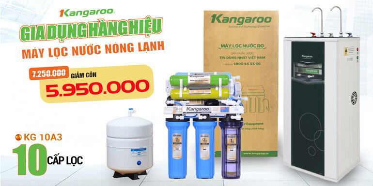 Máy lọc nước nóng lạnh RO Kangaroo mở bán khuyến mãi