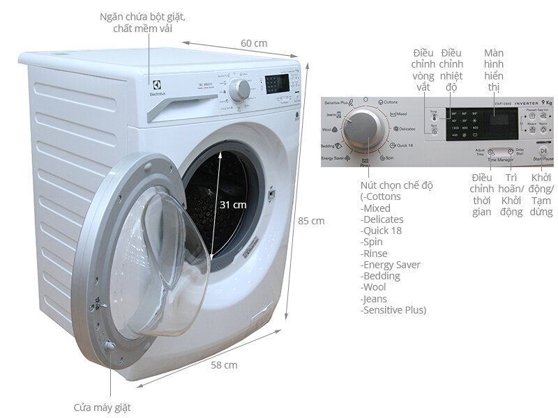 Máy giặt Electrolux 8kg lồng ngang mới nhất giá bao nhiêu tiền ?