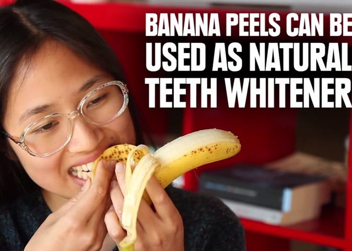 Răng của bạn sẽ trắng sáng hơn khi đánh răng bằng vỏ chuối