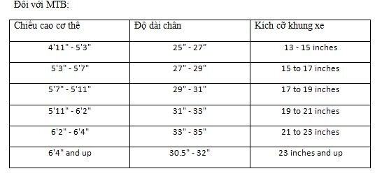 6 bước lựa chọn xe đạp thể thao với kích cỡ phù hợp với tầm vóc