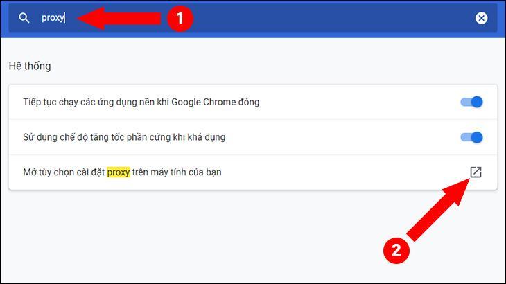 Mở cài đặt proxy trên máy tính của bạn