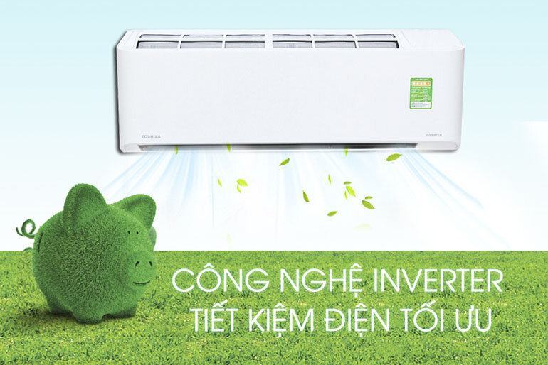 Máy lạnh - Máy lạnh Toshiba RAS-H10KKCVG-V 1 chiều Inverter tiết kiệm điện năng tiêu thụ tối đa