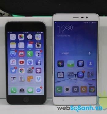 So sánh điện thoại di động Redmi Note 3 và iPhone 6S