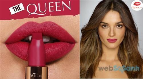 Charlotte Tilbury The Queen màu đỏ đậm quyến rũ và nổi bật 