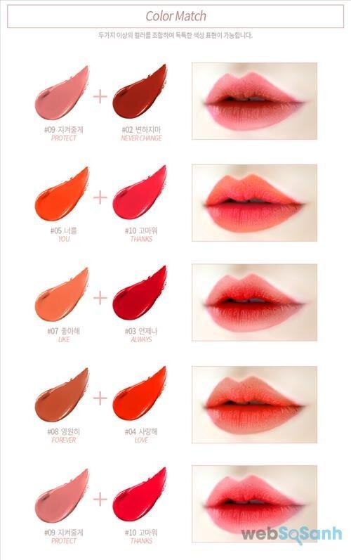 Một điều đặc biệt là bạn có thể trộn 2 màu Agapan Pit A Pat Matte Lipstick với nhau để tạo ra một màu mới.