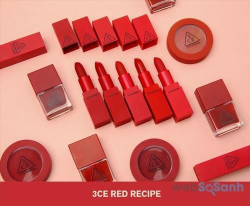 3CE Red Recipe – Bộ sưu tập SON ĐỎ mới tinh hiện đang “sốt sình sịch” từ Hàn Quốc đến Việt Nam