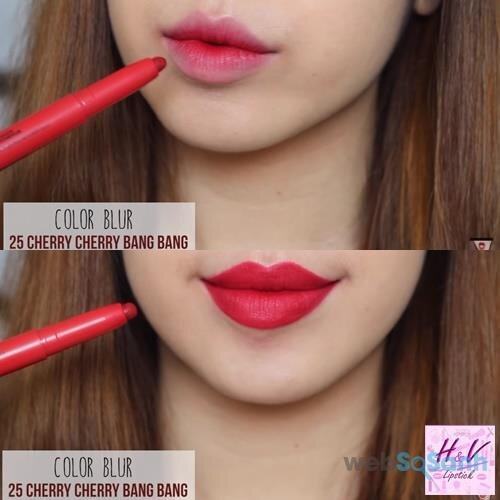     Cherry Cherry Bang Bang Red Lip Colour thực sự là một màu rất sắc nét và sang trọng, thích hợp dùng hàng ngày và đi dự tiệc đầu năm.