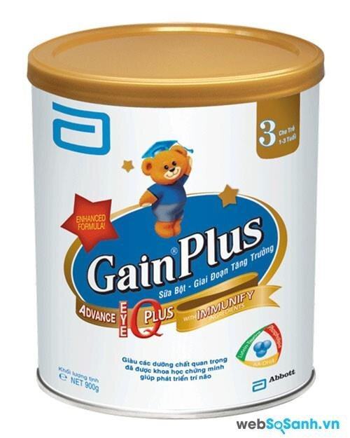 Sữa bột Abbott Similac Gain Plus IQ 3 dinh dưỡng cho bé từ 1 đến 3 tuổi