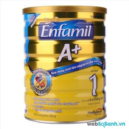 Sữa bột Enfamil A+ 1 dinh dưỡng cho bé từ 0 đến 6 tháng tuổi