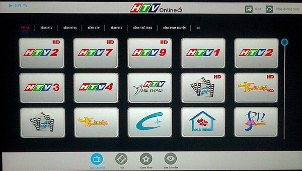 ứng dụng htv xem bóng đá trực tuyến trên tivi