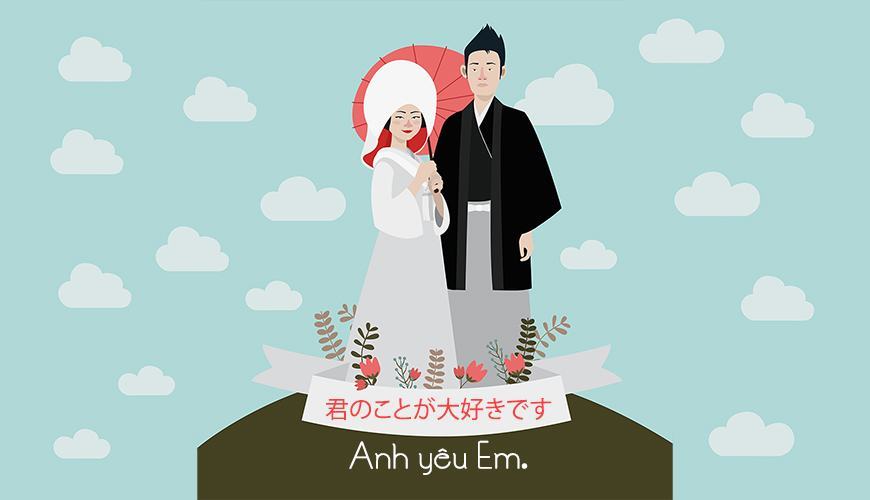 Tỏ tình bằng các thứ tiếng: Nhật, Anh, Trung, Hàn lãng mạn