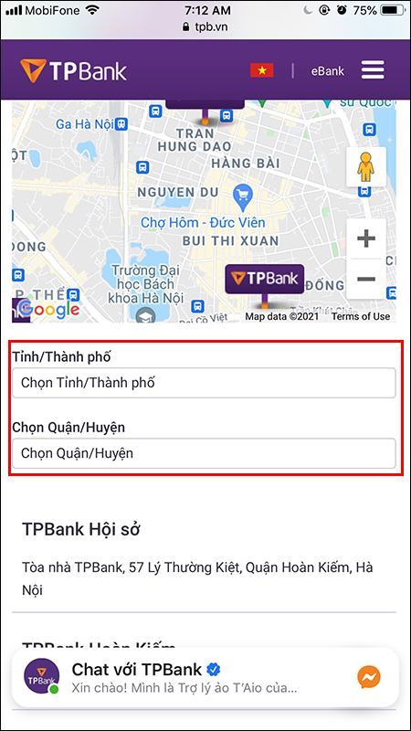 Truy cập trang web và chọn nơi bạn muốn tìm kiếm