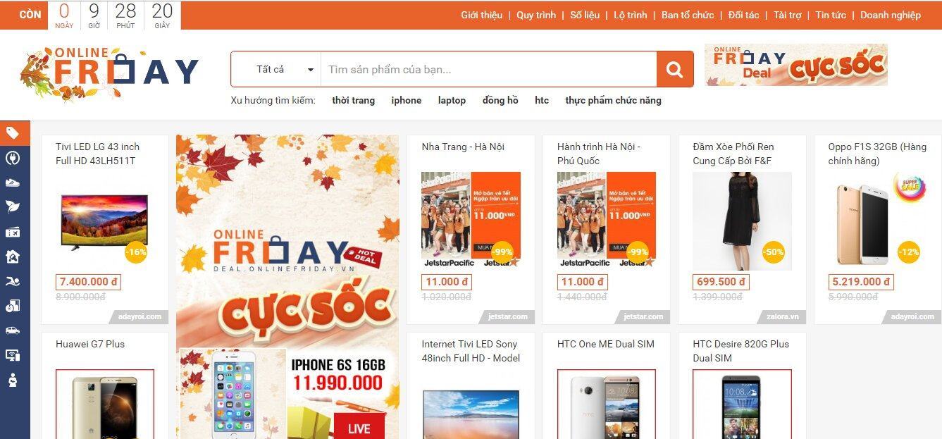 Websosanh góp phần chống khuyến mại ảo trong Online Friday mùa thu 2016