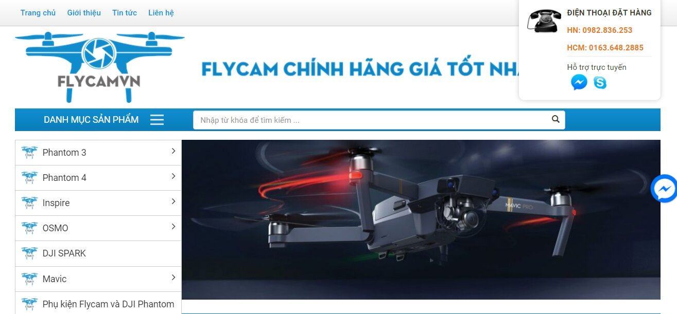 FLYCAMVN.COM chuyên bán flycam chính hãng