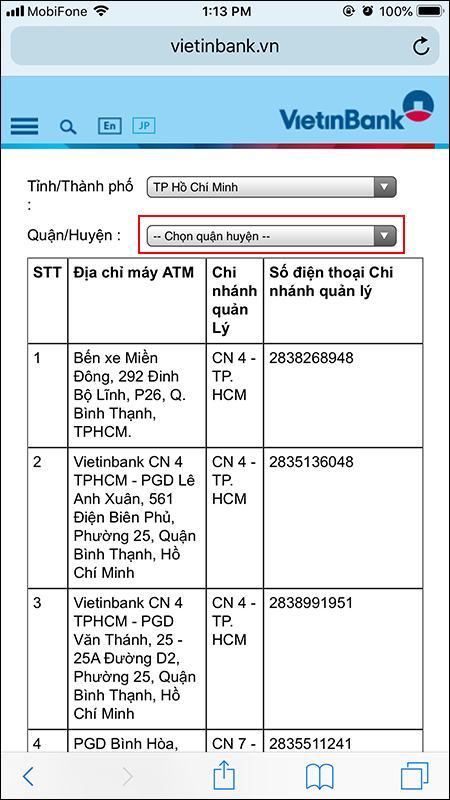 Hiển thị kết quả