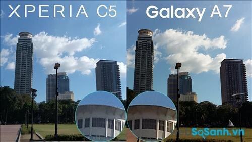 Camera của Xperia C5 Ultra mang lại hình ảnh đẹp hơn camera của Galaxy A7