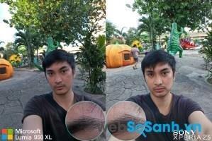 Ảnh selfie từ camera phone Lumia 950XL và Sony Xperia Z5